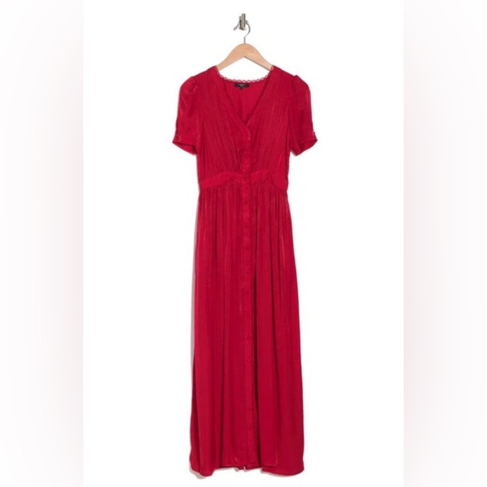 Frnch red maxi dress size medium. new with tags NWT
